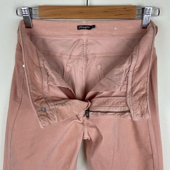 J. McLaughlin Watson Long Bottom Velvet Pant - Peach - Picture 8 of 8